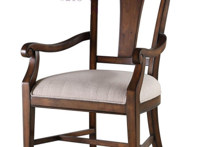 Klassischer Stuhl Esszimmerstuhl Holz braun Armlehnen Sessel Lehnstuhl Stühle